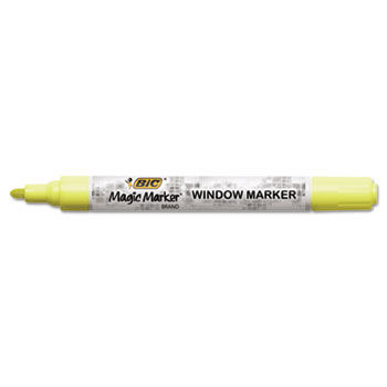 Magic Marker Brand Window Markers, Bullet, Yellow/Pink, 2/Pk