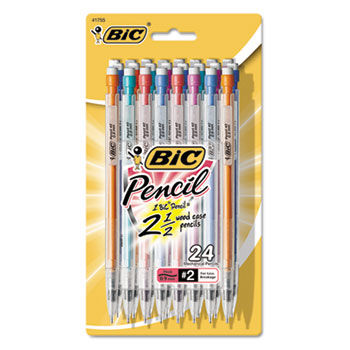 Mechanical Pencils with Colorful Barrels, 0.9 mm, Assorted, 24/Pk