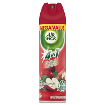 MEGA-SIZE 4 in 1 Aerosol Air Freshener, 18oz Aerosol, Apple Cinnamon Medley