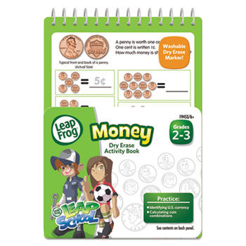 LeapFrog Mini Dry Erase Book, Money, Grades K-3, 8 Pages