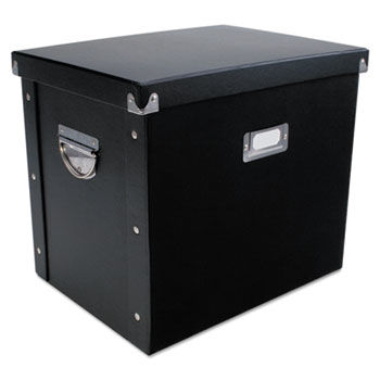 File Box, 13 x 9 3/4 x 10 3/4, Letter, Paperboard, Black