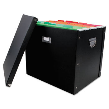 File Box, 17 x 13 1/2 x 8 1/4, Letter/Legal, Paperboard, Black