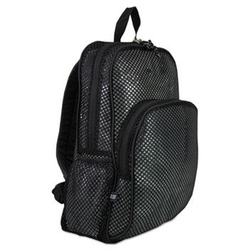 Mesh Backpack, 12 x 17 1/2 x 5 1/2, Black