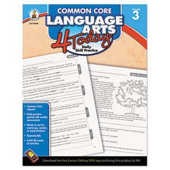 Common Core 4 Today Workbook, Language Arts, Grade 3, 96 pages