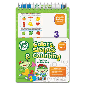 LeapFrog Mini Dry Erase Book, Colors, Shapes, Counting, Grades K-1, 8 Pages