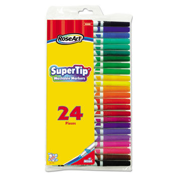 Supertip Washable Markers, 24/Set