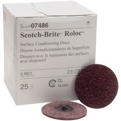 3"" Medium Scotch Brite Roloc Surface Conditioning Discs