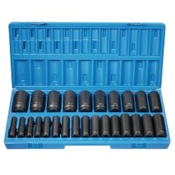 1/2"" Dr. 26 Pc. Deep Length Metric Set - 12 Point