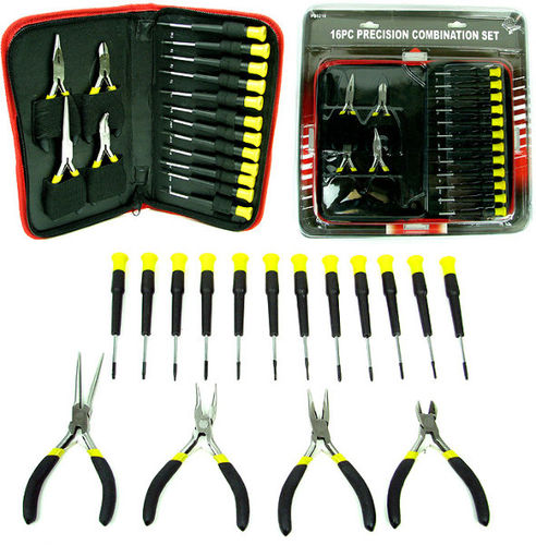 16 Piece Precision Jewelers Tool Set with Case