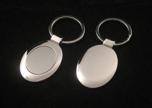 Blank Metal Key Chain Oval Case Pack 100