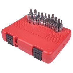 34 Piece 1/4"", 3/8"" and 1/2"" Drive Star Bit and Master Socket Set