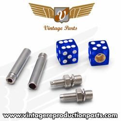 Clear Blue with Sparkle Dice 2 Valve Cap, Door Plunger, Plate Bolt Combo Kit