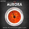 Turbo Gauge -  Metric Ghost Flame Red , Black Modern Needles, Chrome Trim Rings ~ Style Kit DIY Install