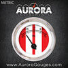 Oil Pressure Gauge -  Metric Cobra Red , Black Modern Needles, Chrome Trim Rings ~ Style Kit Installed