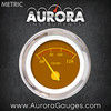 Water Temp Gauge -  Metric Omega Brown , Yellow Modern Needles, Chrome Trim Rings ~ Style Kit DIY Install