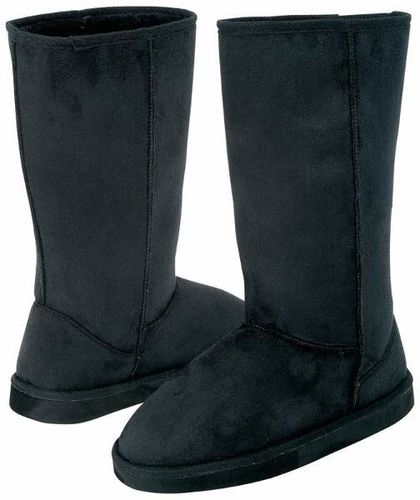 12pc Ladies' Black Microsuede Mid-Calf Boot Set