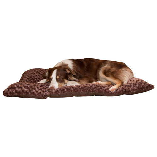 PAW Lavish Cushion Pillow Furry Pet Bed - Chocolate - XXL