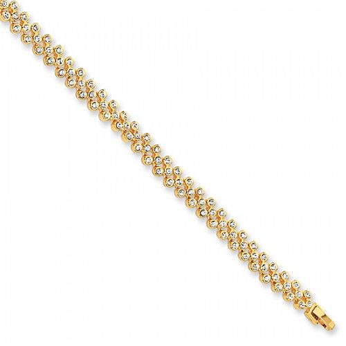 Women'S Bracelet in Gold Plated - Polished Finish - Compelling