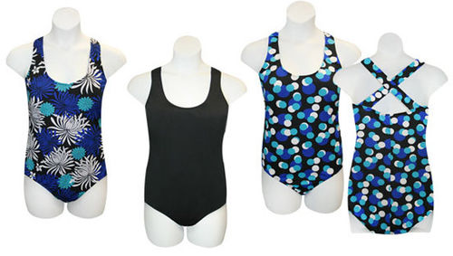 Women's Plus Size Cross Back 1 Piece Swimsuit Asst Case Pack 18