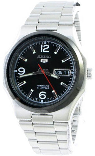 Mens Watch Seiko SNKK61 Seiko 5 Stainless Steel Seiko 5 Automatic Black Dial Bez