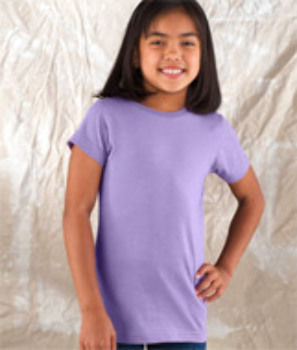 LA T Girls' Fine Jersey Longer Length T-Shirt Lavender XS