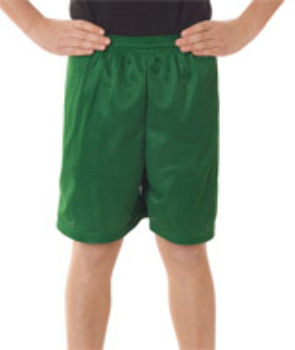 Badger Youth Mesh/Tricot 6"" Shorts Kelly Green S