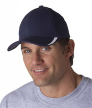 Flexfit Cap with Sweep Profile Navy/ White L/XL