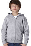 Gildan Youth Zip Hooded Sweatshirt Sport Grey (50/50) M