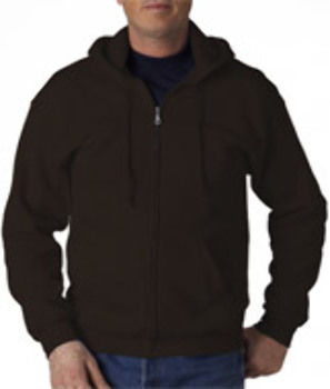 Gildan Adult Zip Hooded Sweatshirt Dark Chocolate S