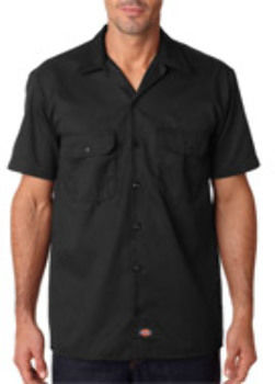 Dickies Adult Short-Sleeve Work Shirt Black 2XL