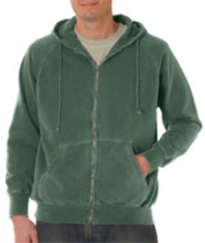 Chouinard Adult Zip Hooded Sweatshirt Light Green PgmDye XL