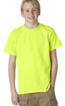 Anvil Youth Heavyweight Tee Neon Yellow XS