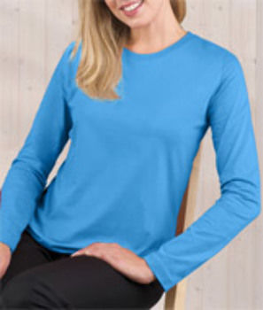 LA T Ladies' Long-Sleeve T-Shirt Iris S