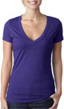 Next Level The CVC Deep V Purple Rush M