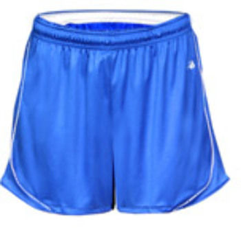 Badger Ladies' 3"" Inseam Pacer Performance Short Royal/ White S