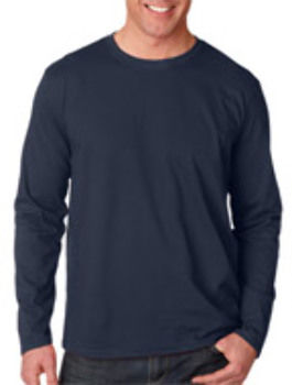 Gildan Adult Softstyle Long-Sleeve T-Shirt Navy S