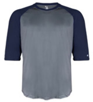 Badger Adult Baseball Undershirt Graphite/ Navy XL