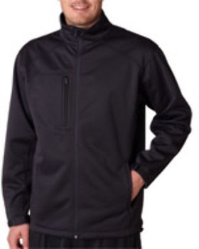 UltraClub Soft Shell Solid Jacket, Black, L