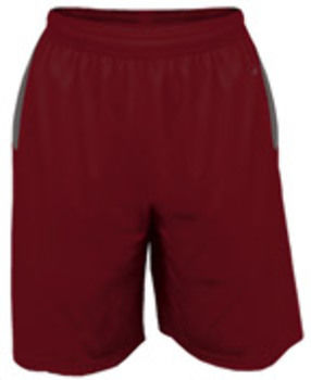 Badger Defender 10"" Short Maroon/ Graphite S