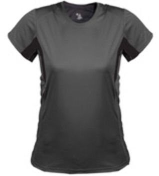 Badger Drive Ladies Tee Graphite/ Black XL