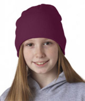 UltraClub Knit Beanie, Burgundy, One