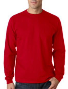 Anvil Eco-Friendly Adult AnvilOrganic Long-Sleeve Tee Red S