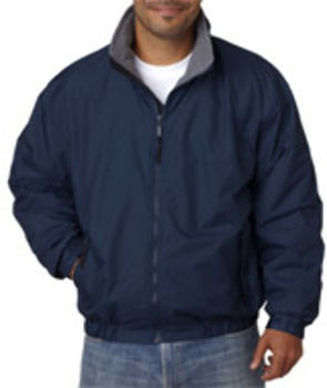 UltraClub Adult Adventure All-Weather Jacket, Navy/ Charcoal, M