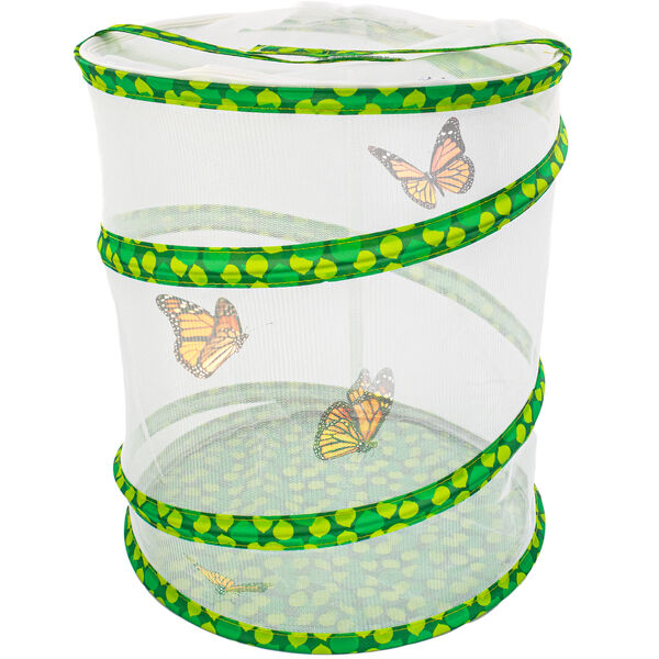 Butterfly Growing Garden Habitat Kit - Large Butterfly Garden and Caterpillar Growing Enclosure for Kids - Pop-Up Collapsible Insect & Bug Habitat with Net Cage - STEM Garden for Watching Butterfly Metamorphosis - 13" Tall