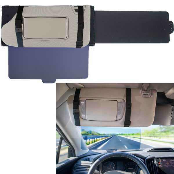 Universal Car Sun Visor Extender, Polarized Anti-Glare UV Blocking Windshield and Side Window Shade, Retractable and Adjustable Sun Blocker for Cars, Trucks, and SUVs – Custom Fit for Maximum Glare and Heat Reduction