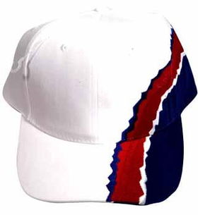 Caps Cotton White / Red / Royal Embroidered Case Pack 144caps 