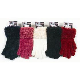 Eyelash Chenille Stretch Gloves Case Pack 144eyelash 