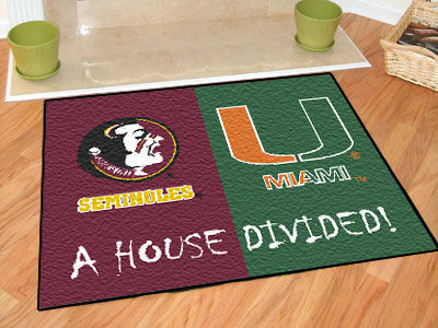 Florida State-Miami  House Divided Rugs 34""x45""florida 