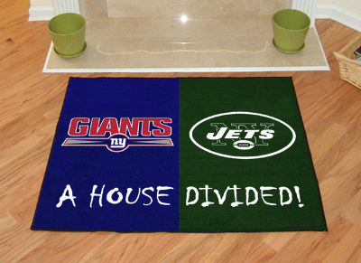 NY Giants - NY Jets House Divided Rugs 34""x45""giants 