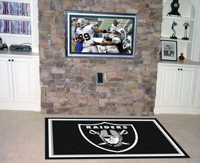 Oakland Raiders Rug 4x6 46""x72""oakland 